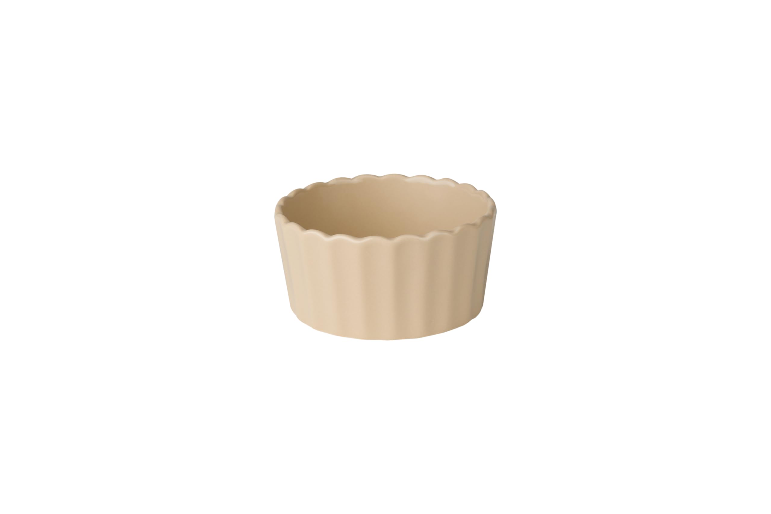 Sallys Stoneware Ofenform rund 4er Set 10 cm - Auflaufform aus natürlichen Materialien, kratz- und schnittfest (Desert Beige)