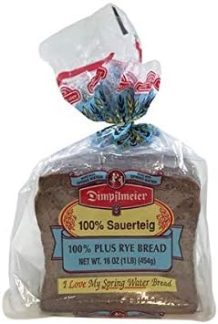 Dimpflmeier 100% Plus Rye Bread, Sauerteig - Delicious German-Style Bread for Healthy Sandwiches and More