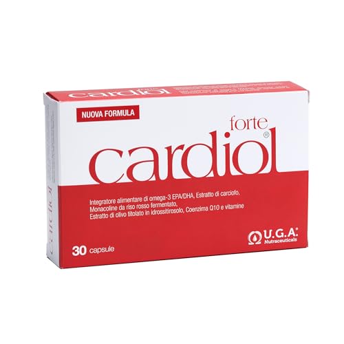 Cardiol Forte Omega 3 EPA y DHA con Levadura de Arroz Rojo (Monacolina K) - Apoyo para el Corazón y...
