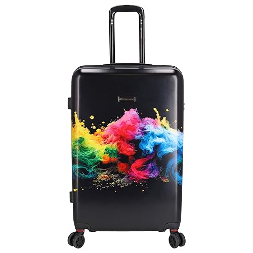 Kenorada Reisetrolley Plumeria 4W | Hartschalen Koffer aus Stabiler ABS-Schale | TSA-Zahlenschloss | Vier 360°-Rollen | Trolley mit praktischer Aufteilung (Multi, L - großer Koffer 76cm)