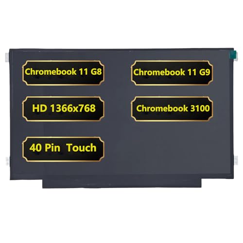 Jxjslp Replacement 11.6 inch Screen For HP Chromebook 11 G8 G9 EE,Dell Chromebook 3100 3110,Acer C732T C733T C734T Series Laptop,IPS Touch Screen, HD 1366 x 768, 40 Pins LCD Display B116XAK01.1- HW:4A by Jxjslp - Used condition - US$36.12