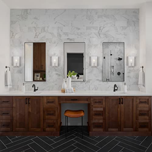 Image of Generation Lighting 1-Light Syll Bath Fixture Wall Lamp (Brushed Nickel) 4130801-962 | Bathroom Light Fixture for Home Decor | Vanity Light Fixture Uses Candelabra E12 Standard or LED Light Bulbs