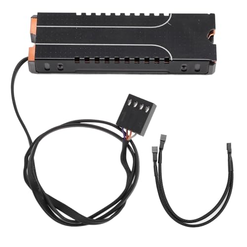 Dissipateur M.2 2280 SSD cuivre et alu avec ventilateur PWM pour PC de jeu