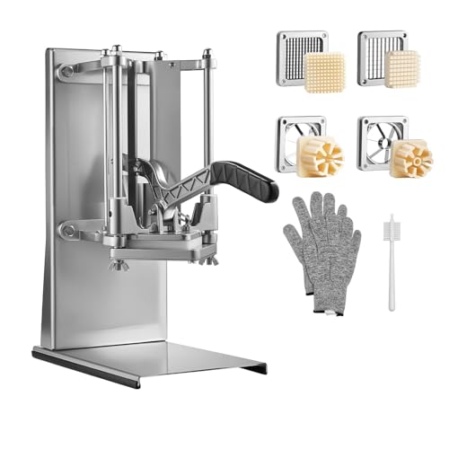 VEVOR French Fry Cutter, Commercial Vegetable Chopper with 4 Blades - 1/4", 3/8", 6-Wedge Slicer & Apple Corer - Wall Mount Stainless Steel Potato Cutter, for Home & Restaurant Use by VEVOR - Image 3
