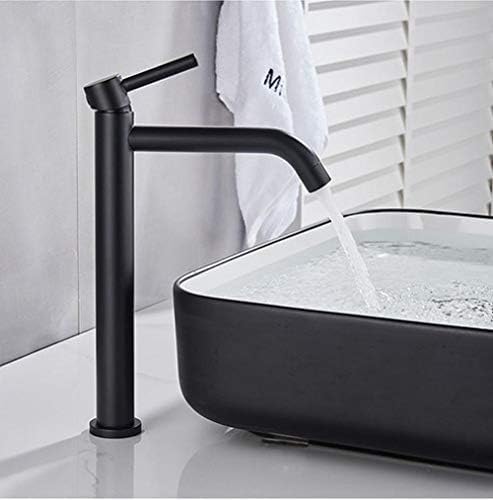 Mitigeur de lavabo noir anti trace calcaire robinet de salle de bains durable
