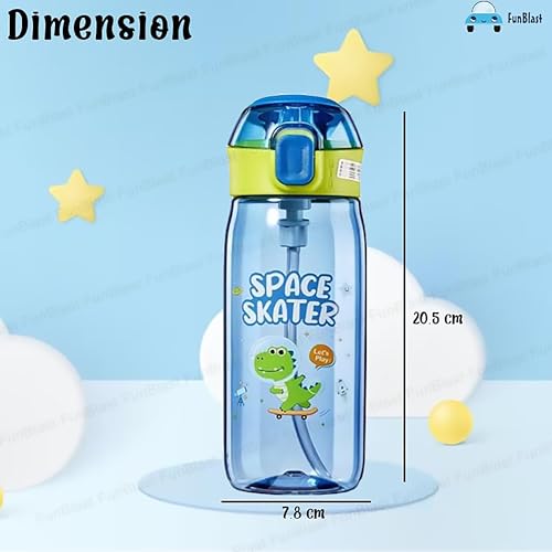 Image of FunBlast Cute Water Bottle with Sipper, Water Bottle for kids, Sipper Bottle for Kids - Anti-leak Cartoon Kids Water Bottle for Kid (630 ML) (Dinosaur)