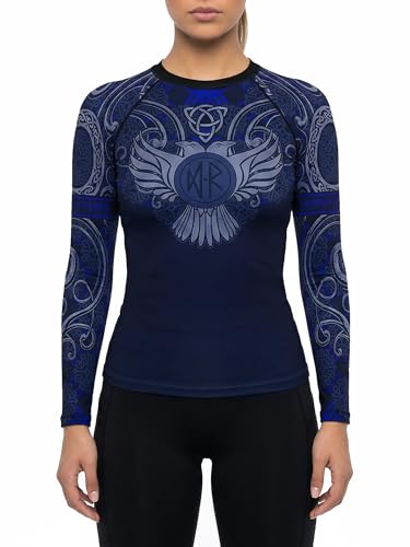 Rash Guard Combat Femme Bleu L Protège la Peau au MMA et BJJ