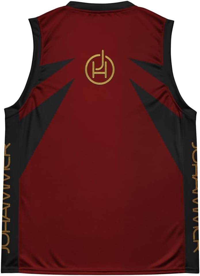Black Red Men's Basketball Jersey Basketball Fans Hip Hop Basketball Jersey