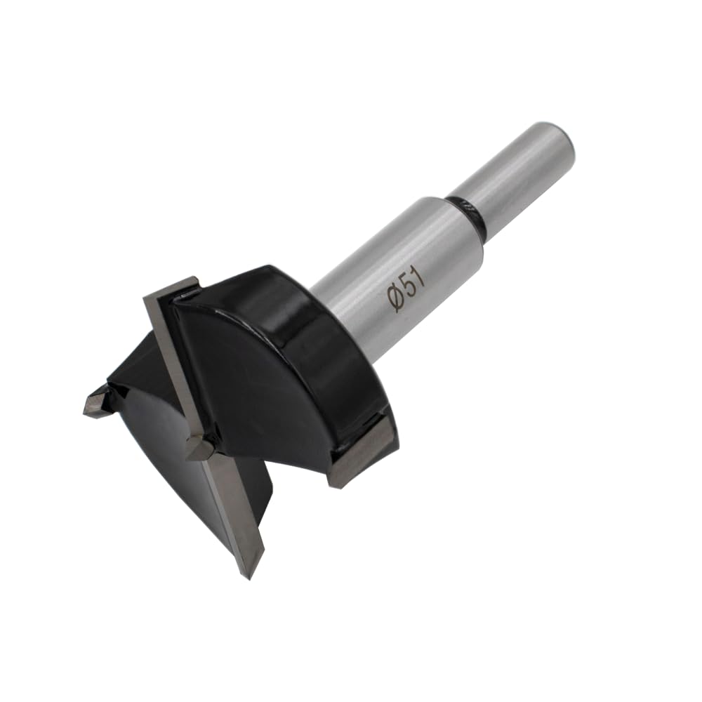 3 Inch (76mm) Forstner Drill Bit, Tungsten Carbide Tipped Wood Drill Bit, Hex Shank Hinge Cutter for Hard & Soft Wood, Plywood, Plastic（3" (76mm)）