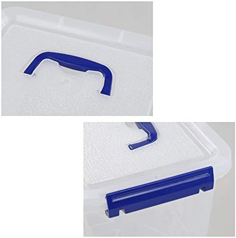 Eudokky 6 Liter Plastic Lidded Boxes for Storage, 6 Packs, Transparent