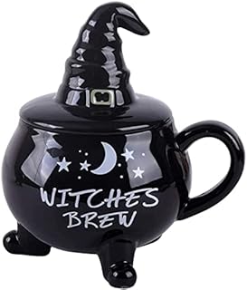 Vencer The Nightmare Before X-mas Witches Brew Coffee Mug,Halloween Coffee Mug,Halloween Witchy Mugs,Tea Cup,Novelty Mug With Lid,DE-VCM-002