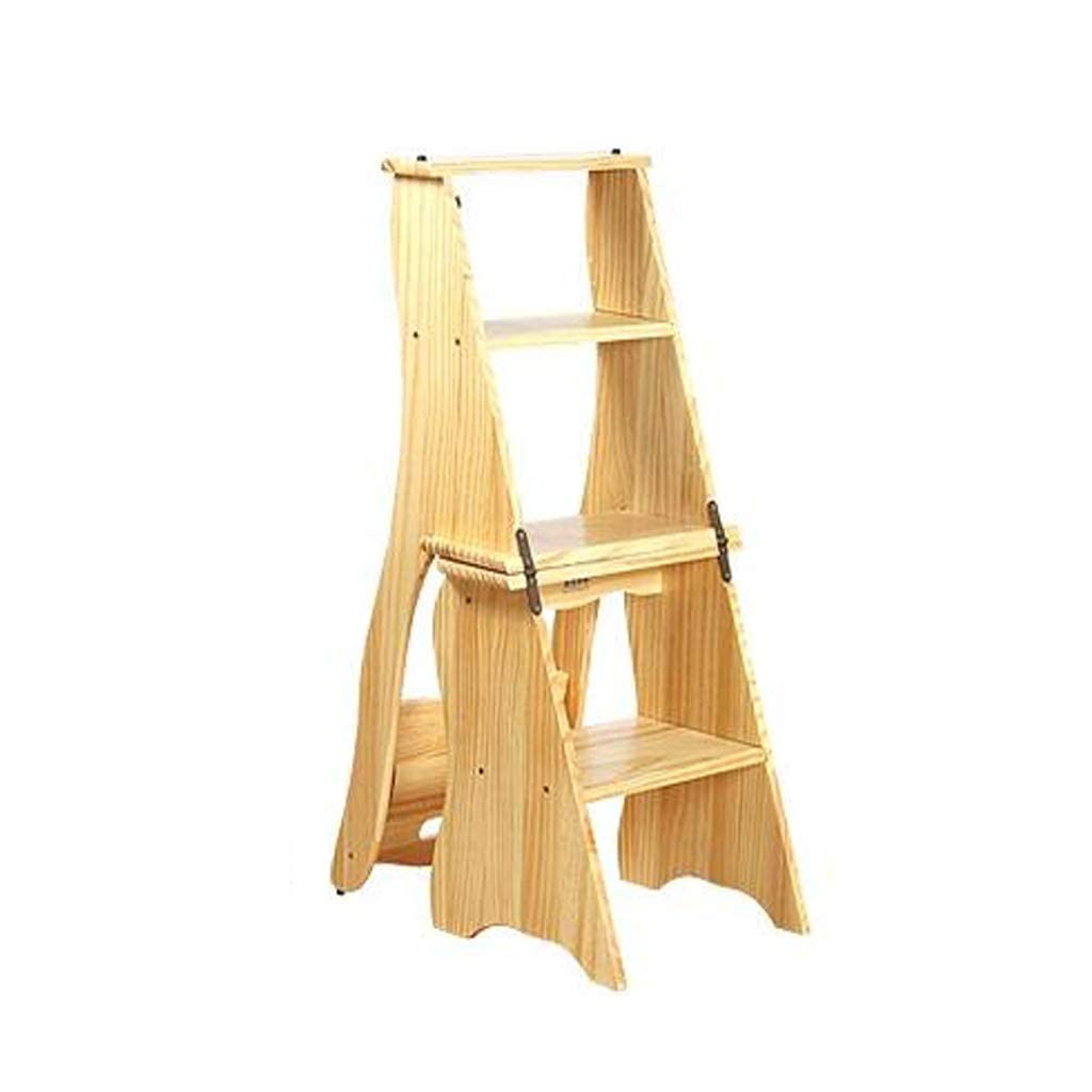 Échelle pliante 4 marches transformable en tabouret et présentoir