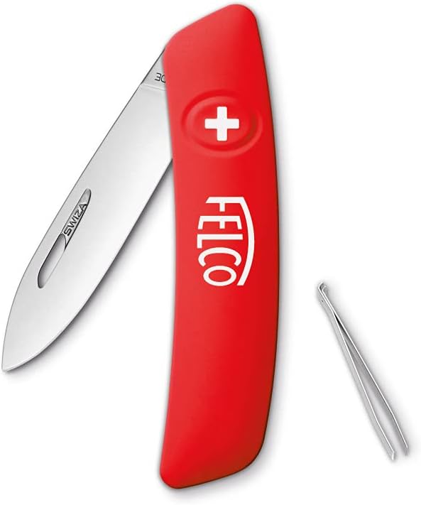 Felco F 500 Swiss Knife, Red, Silver