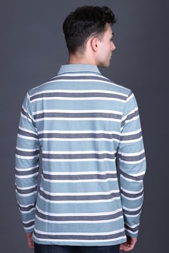 Image of Full Sleeve Polo T Shirt for Men Cotton with Pocket and Collar - Regular Fit Tshirt