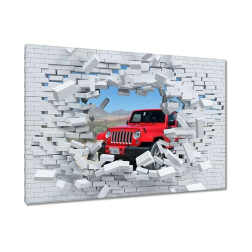 Peinture imprimée sur toile 90 x 60 cm voiture tout-terrain H7211M_WGPC1L