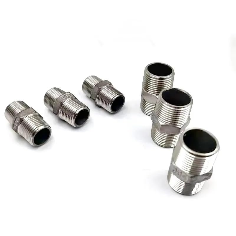 Conector de unión de tubería hexagonal de acero inoxidable SS304 con rosca macho BSP de 2-1/2" (1 unidad)
