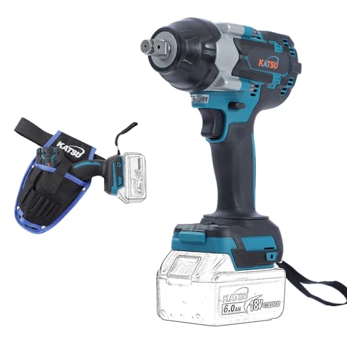 Avvitatore a Impulsi a Batteria Brushless 21V KATSU FIT-BAT 1/2 550Nm con 2 Adattatori e Borsa Avvitatori a Massa Battente Elettrico senza Fili, senza Batteria 102476
