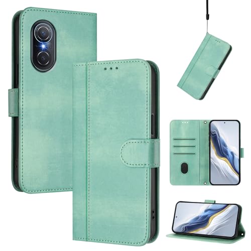 Pzwoxukhov Compatible with Huawei Nova 9 SE Case Cover,Compatible with Honor 50 SE with Card Slot,Stand Holder,PU Leather flip Shockproof Case Cover Light Green