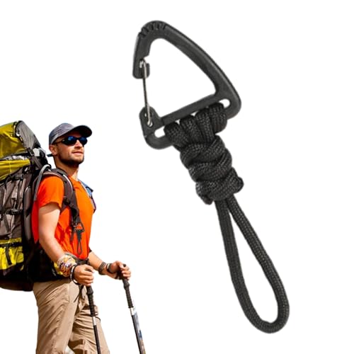 Siuwddee Correa de Paracord con ganchos, Cordón de llavero de Paracord, Correa para llavero de muñeca antipérdida para exteriores, de mano pequeña para llaves, mochilas, tiendas de campaña