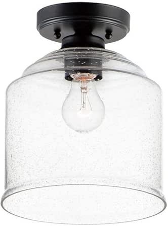 Maxim Acadia-1 Light Semi-Flush Mount-8.75 Inches Wide by 10.5 inches high-Black Finish