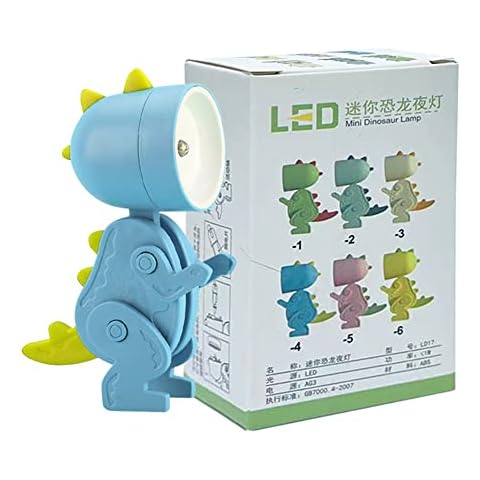 Usper Mini LED Desk Lamp Cute Small Phone Holder, Dog Dinosaur Deer Rabbit Shape Night Light Adjustable Phone Stand, Portable Foldable Reading Table Night Lamp Cartoon Pet Cover