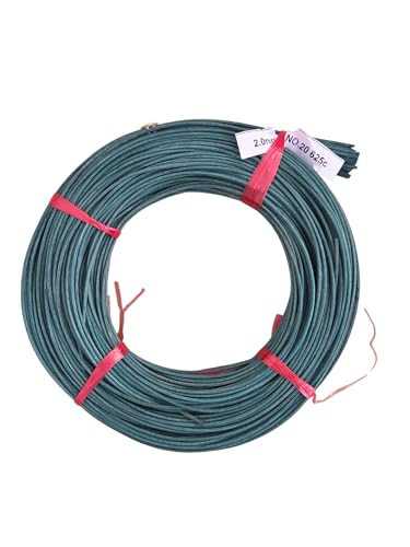 fitalia Peddigrohr, 2,0mm, Dunkelgrün, 125g, Rotband-Qualität, zum Flechten und Reparieren von Körben