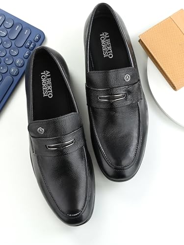 Image of ALBERTO TORRESI Premium Leather Slip-On Formal Shoes for Men, Stylish & Comfortable, Perfect for Office & Special Occasions