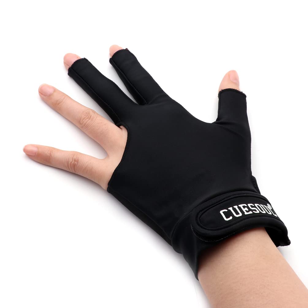 CUESOUL Guantes de Billar Mano Puente Izquierda/Derecha - Adecuado para Juego de Billar/Snooker/Juego de Carambola