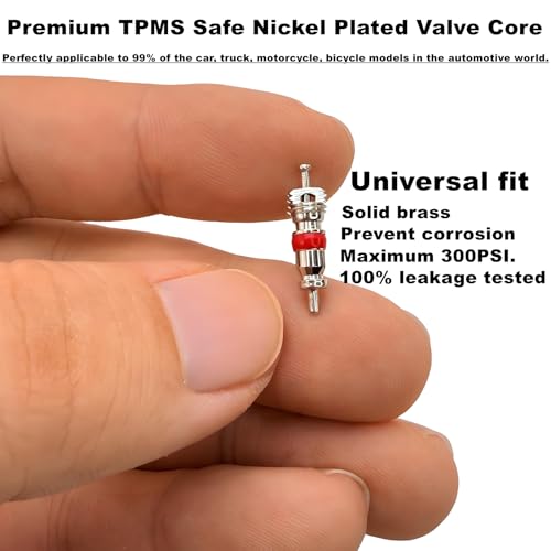 150Pcs Nickel-Plated Schrader Valve Cores,Tire Valve Stem Cores,Premium TPMS Safe, Schrader Valve Cores for Cars, SUVs, Bike and Bicycle, Trucks, Motorcycles and HVAC, Air Conditioning Applications