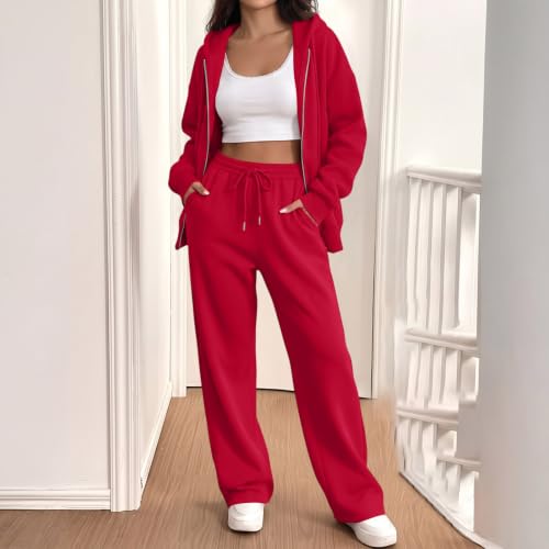 SdGgsgv Sweat Set for Women Zip Up Hoodie Jogger Pants Workout Sweatset - image 4