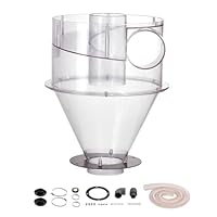 VEVOR Zyklon-Staubabscheider, 10 cm Nachrüst-Zyklonabscheider für Staubsammler,ABS-Staubabscheider mit 5 cm Loch-Außendurchmesser-Anschluss, passend für 5-10 Gallonen-Tank (Tank nicht inbegriffen)