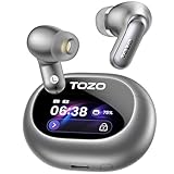 TOZO T9 True Wireless Earbuds ENC 4 Mic Call Noise Cancelling Bluetooth 5.0 Headphones and Deep Bass with Light Weight Wireless Charging Case IPX7 Waterproof Built-in Mic Headset Black