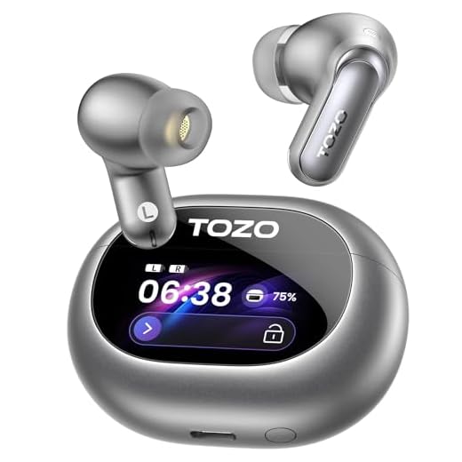 TOZO T9 True Wireless Earbuds Environmental Noise Cancellation 4 Mic Call Noise Cancelling Headphones Deep Bass Bluetooth 5.3 Light Weight Wireless Charging Case IPX7 Waterproof Headset Black