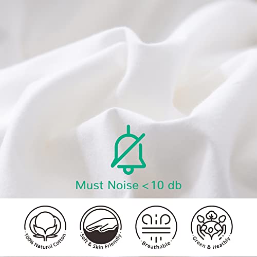 Topllen Down Comforter Queen/Full Size, All Season Duvet Insert Filling With White Down And Feather, 100% Cotton Cover Medium Warmth Down Duvet With Corner Tabs 90X90, (White, Queen/ All Season) #TOP4