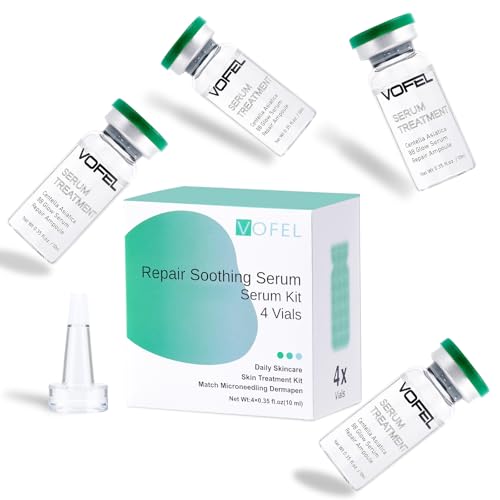 VOFEL Anti Aging Serum with Hyaluronic Acid for Microneedling Serum Ampoules for Face 0.35 oz 4 Vials