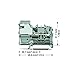 Vanky Industry 10pcs WAGO 2002-7111 1-Conductor Distribution Disconnect Terminal Block Gray