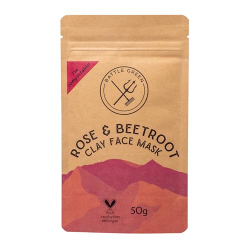 Image of Natural Clay Face Mask 50g Pouch (Rose and Beetroot)