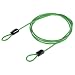M METERXITY Security Cable - Plastic Coated Steel Locking Rope Apply to Outdoor/Bicycle/Travel (2.5mmx1m, Green)