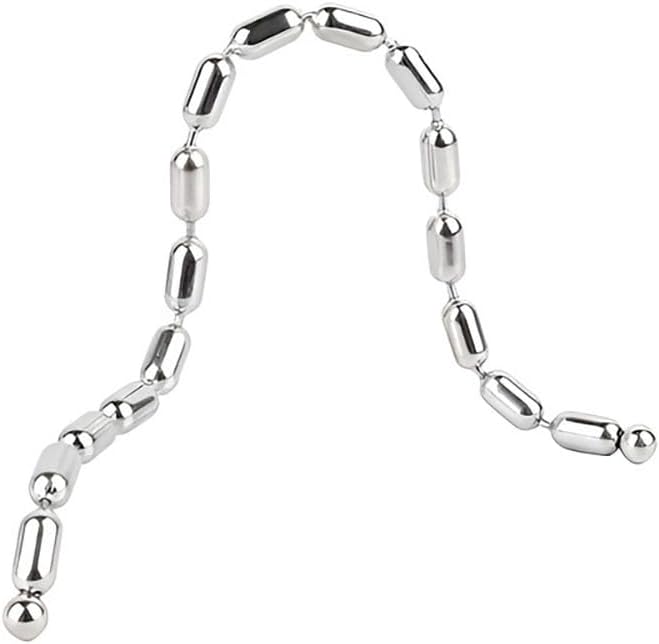 Flexible Stainless Steel Urethra Sounding Smooth Bead Penis Plug for Prostate Stimulation Masturbation Rod for Unisex BDSM Sex Toys