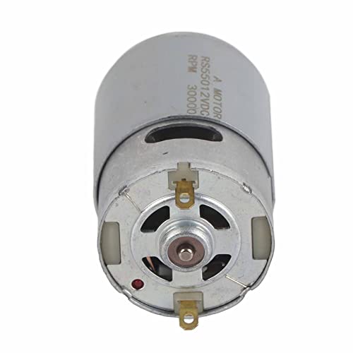 RS550 12V Mikromotor Motor Hochgeschwindigkeit für Elektrospielzeug Auto Kinder Motorrad mit 2 Stück Zahnkopf(550-30000),Eigener Motor
