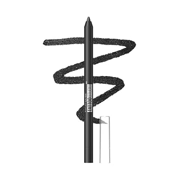 MAYBELLINE New York Tattoo Studio Long-Lasting Sharpenable Eyeliner Pencil, Glide on Smooth Gel Pigments with 36 Hour Wear, Waterproof Metallic Nights 0.04 oz