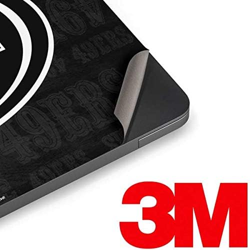 Skinit Decal Laptop Skin Compatible with MacBook Air 13in Retina (2018-2019) - Officially Licensed NFL San Franciso 49ers Black & White Design