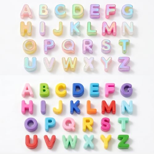 OVRUNS 52 Pcs Large Letter Beads Chunky Acrylic Alphabet Beads by OVRUNS - Used condition - US$13.87