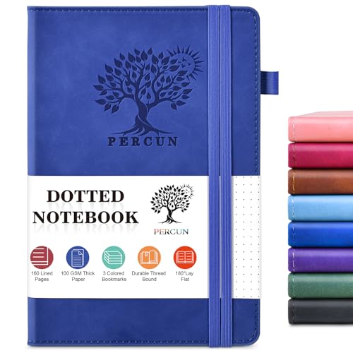Dotted Journal 5.9"×8.5", 160 Pages Dot Grid Notebook, Bullet Journaling