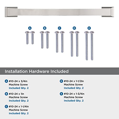 Image of Amerock | Appliance Pull | Polished Nickel | 12 inch (305 mm) Center to Center | Candler | 1 Pack | Drawer Pull | Drawer Handle | Cabinet Hardware