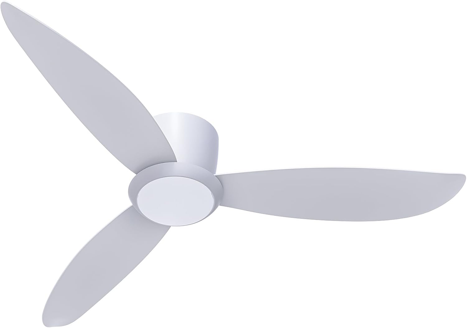 Low Profile Ceiling Fans,52”Flush Mount Ceiling Fans with Lights Remote Control with 3 Reversible Blades,22W 3CCT LED Lights 6 Speed DC Motor Ceiling Fan For Bedroom/Farmhouse/Patios/Living Room White