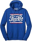 French Terry Pepsi Hooded Sweatshirt Poly Cotton Blend Classic Look-X-Large Blue Heather