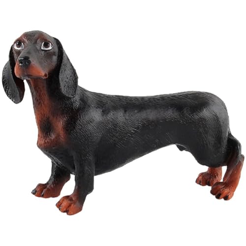 Muteitt Estatua De Perro En Miniatura, Escultura De Perro Salchicha De Pie, Manualidades, Figuras De Animales, Adornos, Decoración del Hogar para Sala De Estar, Dormitorio, Decoración