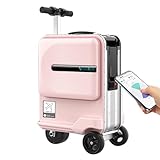 Maleta eléctrica SE3miniT que puedes llevar contigo, equipaje inteligente de 26 L con batería desmontable de 73,26 Wh, carga máxima de 100 kg,marco de aleación,carga/embarque directo Pink