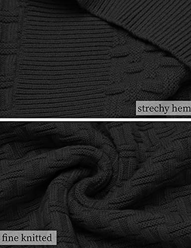 Coofandy Men's Turtleneck Sweater Knitted Casual Pullover Thermal Sweater Woven Patterned #TOP4